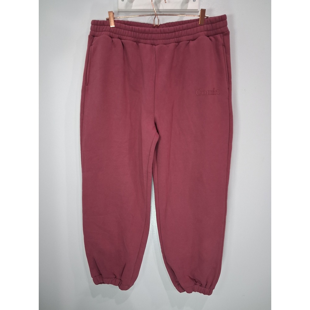 Comfrt Women Berry Mauve High Waisted Cloud Fleece Jogger Sweatpants 2XL